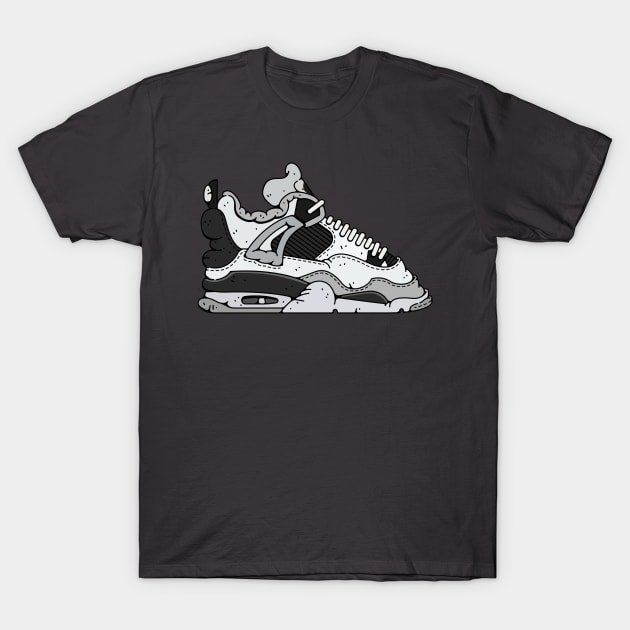 Air Jordan 4 Retro Military Black T-Shirt by Franjos